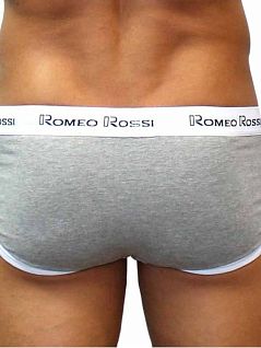 Набор хлопковых брифов серого цвета (5шт) Romeo Rossi RTRR366-035
